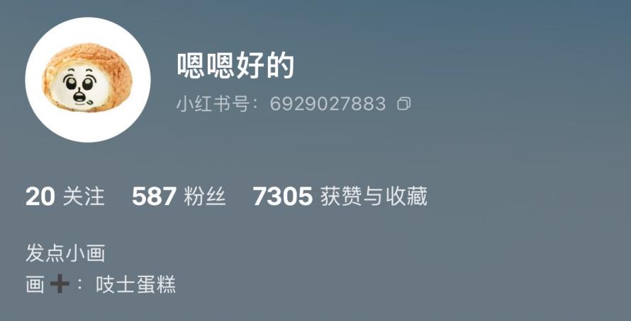 个人小红书账号主页